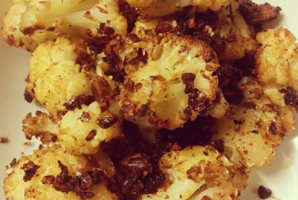 roasted cauliflower with tahini
